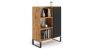 Cabinet Fondi 116.4x90x40 cm, natural wood/black
