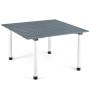 Tourist folding table 69x69x42cm., gray/white