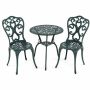 3-piece garden furniture set, green