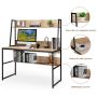 Desk 120x57x140cm., light brown/black