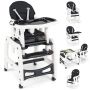 Baby feeding chair 58.5x51x103cm., white/black