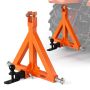 3-point trailer hitch VEVOR S-01-B, 50.8 mm receiver, Orange, 530 × 165 × 540 mm