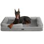 Light gray orthopedic dog bed