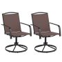 Set of 2 garden chairs 66x56x92.5cm, brown/black