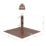 Umbrella base 60x60x35cm., brown