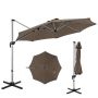 Outdoor umbrella 339x260cm., brown