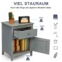 Set of 2 bedside tables 48x38x63.5cm, gray