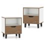 Set of 2 bedside tables 37x33x44cm, various colors