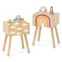 Set of 2 bedside tables 34x30x54cm., light brown