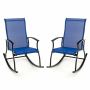 Set of 2 garden chairs 102x68x100cm., blue/black