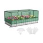Raised bed with greenhouse cover 174x90x70cm., silver/green color