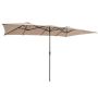 Outdoor umbrella 426x265x260cm., light brown/black color