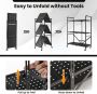 Trolley-shelf 72.5x33x93.5cm., black