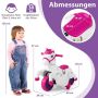 Electric children's motorcycle 68x38x57cm., white/pink