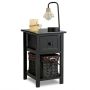 Bedside table 31x28x45cm., black