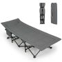 Camping folding bed 190x68.5x48.5cm., gray/black