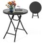 Folding outdoor table 46x48cm., black
