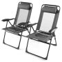 Set of 2 folding chairs 71x58.5x101.5cm., dark gray