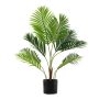 Set of 2 artificial palm trees 15x90cm., green/black