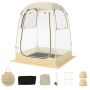 Transparent tent 128x128x158cm., cream color