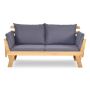 Garden sofa 198x75x75cm., light brown/gray