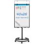 Magnetic board 65x60x192cm., white/black
