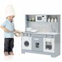 Children's kitchen 76x28x80cm., gray/white