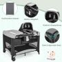 Cot 110x78x84cm., black/gray