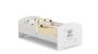 Children's bed Luk with mattress and barrier protection 144 cm x 77 cm x 56 cm, teddy bear