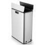 Trash can 52x26x68cm., silver/black