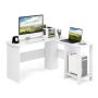 Desk 130x130x74cm., white