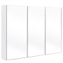 Bathroom wall cabinet with mirror 90x11x65cm., white