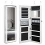 Hanging mirror-jewelry cabinet 40x12.5x120cm., white/black