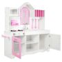 Children's kitchen 106.5x32x109cm., white/pink