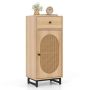 Bedside table 40x30x91cm., light brown