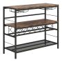 Kitchen shelf 104x40x87cm., brown/black