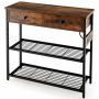 Console 81x30x81cm., brown/black