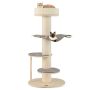 Scratching post 57x48x120cm., beige/gray