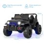 Children's electric car 129x69x72cm., black