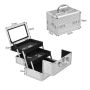 Cosmetic case 23x15x18cm., silver color