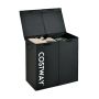 Laundry basket 62x31x60cm., black