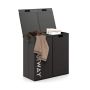 Laundry basket 62x31x60cm., black