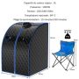 Mini steam bath 78x87x101cm., black