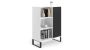 Cabinet Fondi 116.4x90x40 cm, white/black