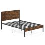 Double bed frame 206x141x100.5cm., brown/black