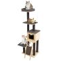 Scratching post 60x48x175cm., light brown/dark gray