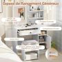 Dressing table with stool 90x40x135.5cm., white