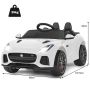 Children's electric car 107.5x66x50cm., white/black