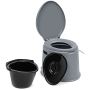 Tourist toilet 41x49x34cm., gray