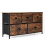 Chest of drawers 100x30x54cm., brown/black